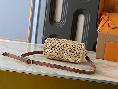 Raffia Nano Natural Tan Handbag