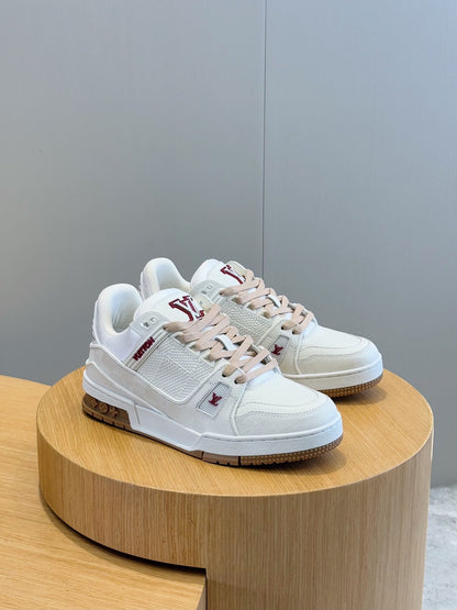 LV Trainer Sneakers With Embossed Damier Leather