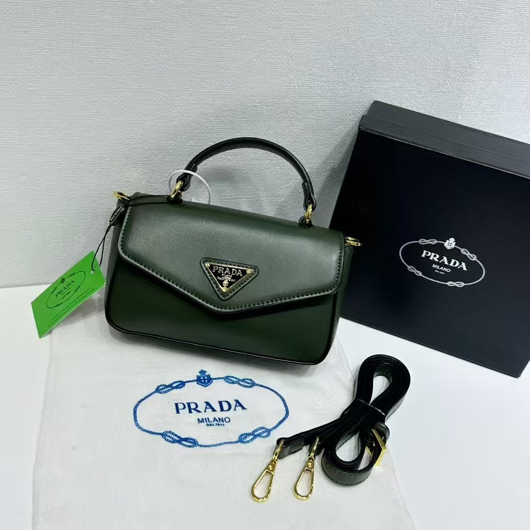 Triangle Logo Flap Shoulder Bag