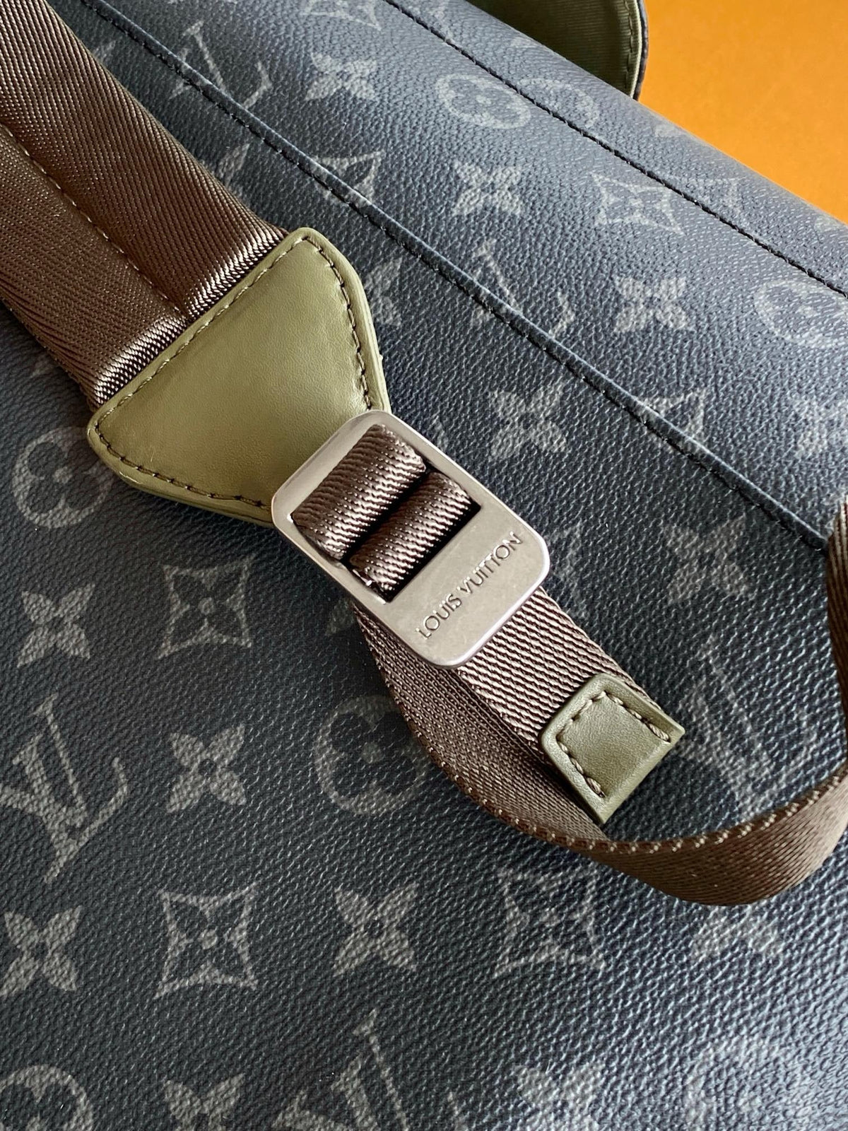 Christopher MM With Dark Monogram Eclipse And Khaki-Green Straps