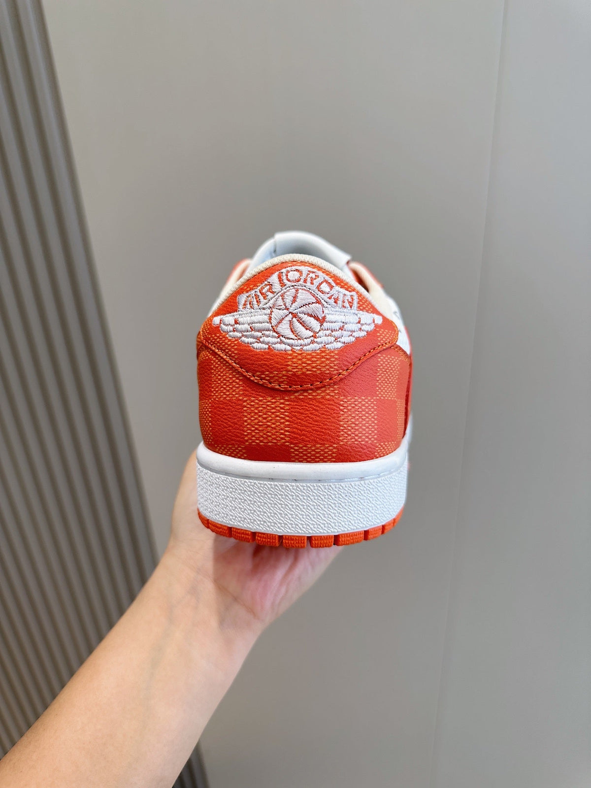 LV Travis Scott-style With Orange And White Monogram Trainer Sneakers