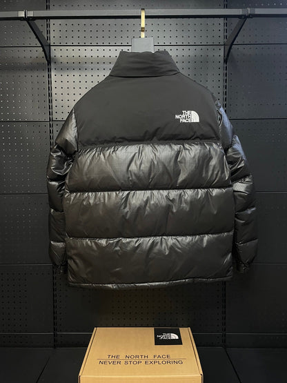 Nuptse Puffer Jacket In Black Shiny Colors