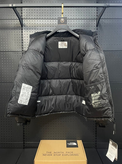 Nuptse Puffer Jacket In Black Shiny Colors