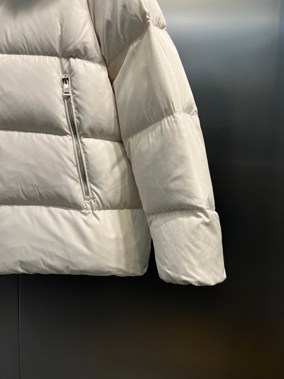 Shearling-Trimmed Short Down Jacket