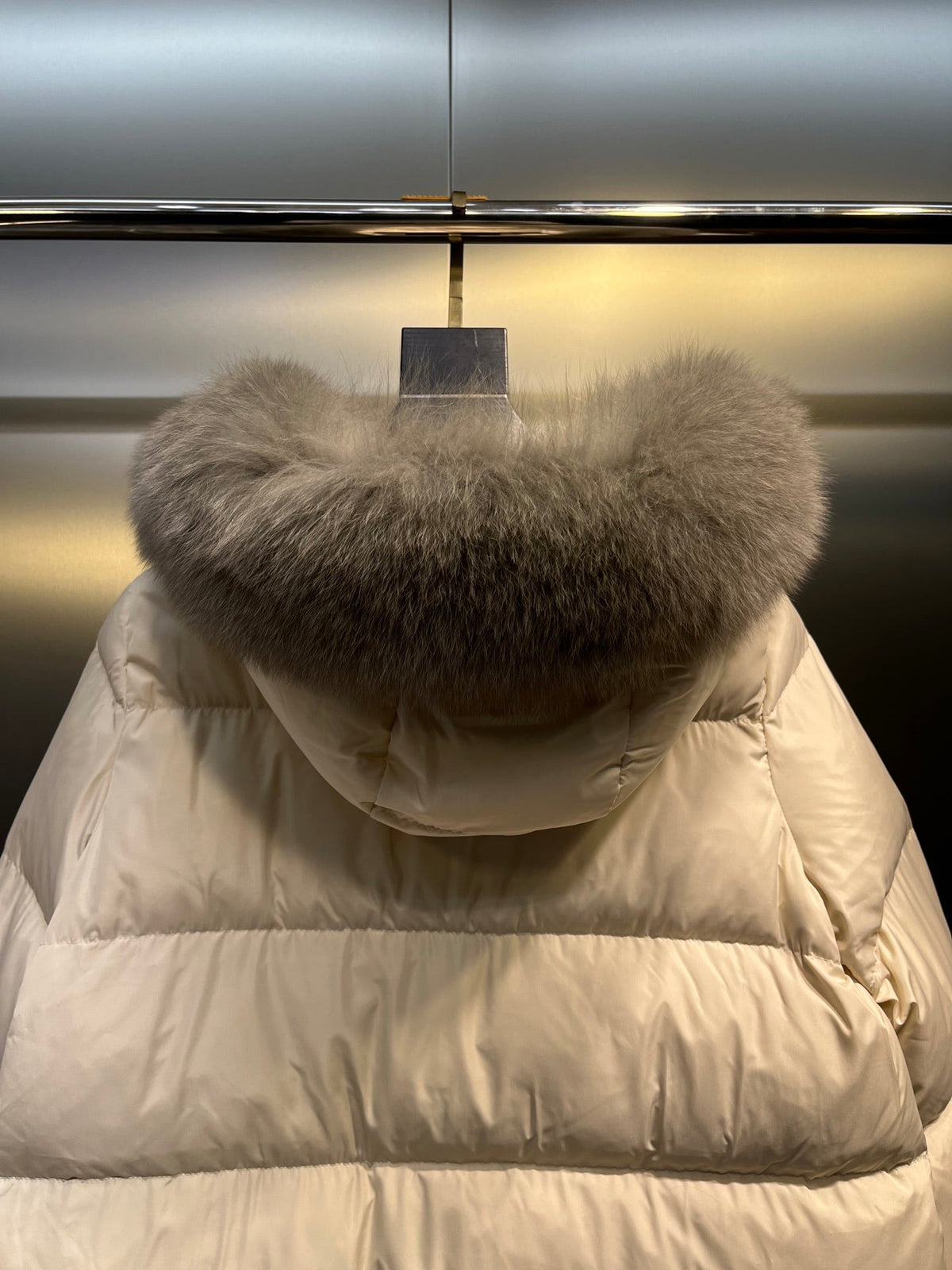 Shearling-Trimmed Short Down Jacket