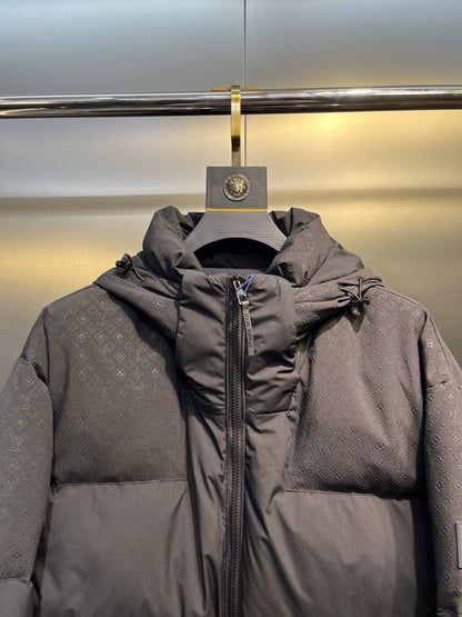 LV Placed Monogram Ecodown Blouson With Mini Monogram Canvas