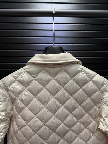Chitre Canvas-Trimmed Quilted Shell Jacket In White