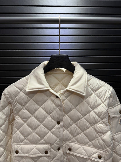 Chitre Canvas-Trimmed Quilted Shell Jacket In White