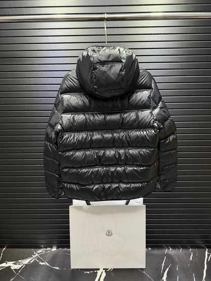 Guardiana Hooded Down Jacket In Black