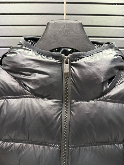 Guardiana Hooded Down Jacket In Black