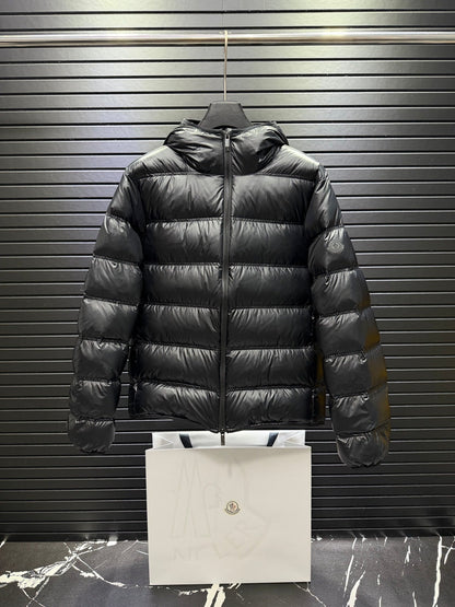 Guardiana Hooded Down Jacket In Black