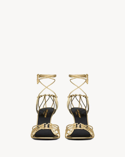 BABYLONE sandals in metallic leather